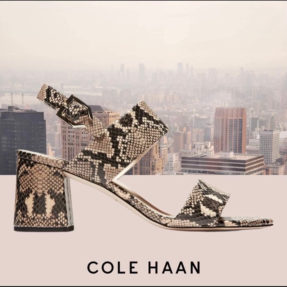 NWT Cole Haan Avani Snakeskin Sandal